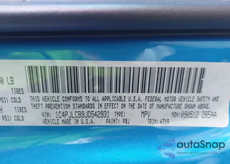 2018 Jeep Cherokee Latitude Fwd z USA, uszkodzony, nr VIN 1C4PJLCB9JD542931